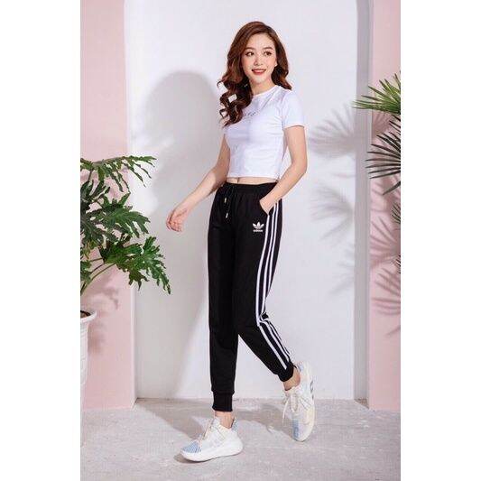 Shop bán Quần Jogger Thun Adidas 3 Sọc Xanh Đen| Dojeannam.com | Adidas,  Thời trang, Thun