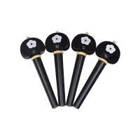 4Pcs ไวโอลิน Tuning Pegs แกะสลักไม้มะเกลือ Abalone Shell ไวโอลิน Tuning Pegs Tuners Knobs เปิดรู String อุปกรณ์เสริม