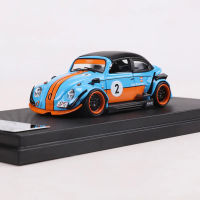 [Funny NaiNaiKei]HKM 1:64 RWB Beetle Gulf Convertible Alloy Model Car Roof Detachable