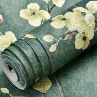 ✐ Floral Wallpaper Grey Peel and Stick Wallpaper Flower Self Adhesive Wall Paper Roll Removable Contact Paper Decorative