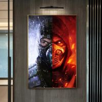 Online Games Mortal Kombat Canvas Painting Posters and Pictures Wall for Room Decoration