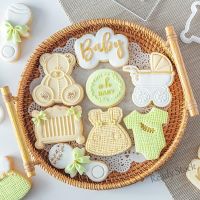 【Ready Stock】 ♈ C14 Cookie Cutters Baby Shower Cake Decorating Tools Cookie Press Stamp Embosser Biscuit Fondant Sugarcraft Mold