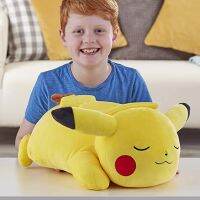 ตุ๊กตาปิ๊กกาจู Pokemon18นิ้วหมอนของเล่น Pikachu นอนหลับที่น่ารัก-วัสดุหรูหราเฉียบ