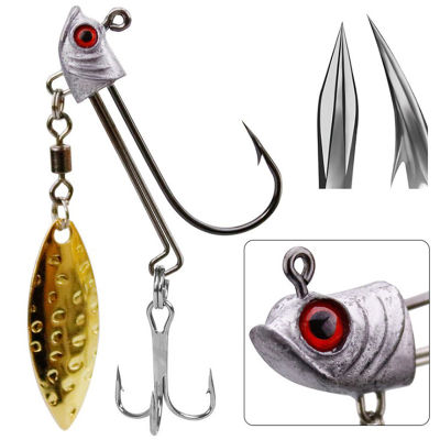 💖【Lowest price】MH Fish HEAD Hook 1pcs JIG HEAD Hook เบ็ดปลา7g10g17g JIG HEAD Fishing Hook