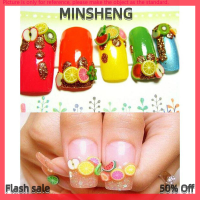 MIH ✨ COD ✨ 1000pcs 3D สัตว์ผลไม้ Slice Clay DIY Nail Art Tips Sticker Decoration