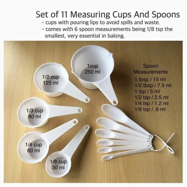 4-Pc Plastic Measuring Spoon Set ( 1/4 Tsp, 1/2 Tsp, 1 Tsp, 1 Tbsp) in  Measuring Cups & Spoons. from Simplex Trading