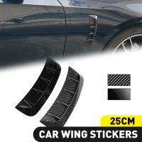 2pcs Car Front Bumper Wing Air Intake Ventilation Hood Exterior Decorative Sticker Cover Car Styling Leaf Plate Wing Car Sticker