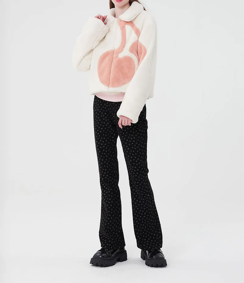 KIRSH] BIG CHERRY BOA FUR JUMPER |22AW | | Lazada.co.th