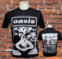 เสื้อวง OASIS วงร็อค ไม่มีตะเข็บข้าง คอฟิต ป้ายUS เสื้อวินเทด เสื้อผู้ชาย เสื้อทัวร์ วงร็อคต่างประเทศ