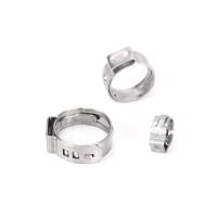 ❀♤ 304 Stainless Steel 22.0mm-50.0mm Single Ear Hose Clamps SS304 Mini Clips One Ear Stepless Pipe Clamp