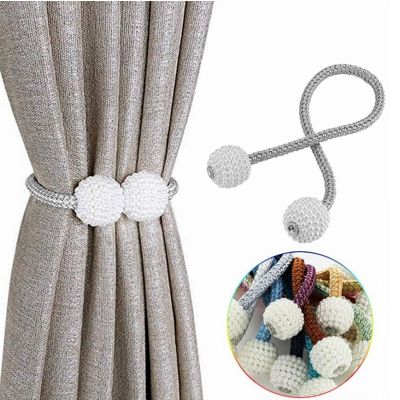2 Pcs Magnets Curtains Clamps Curtain Holder Pompom Tieback Magnetic Hanging Balls Tie Back Decoration Accessories