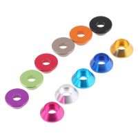 1-50PCS M2 M2.5 M3 M4 Colorful Aluminum Alloy Hex Socket Head Gasket Cup Head Washer Anodized Cone Washer Alloy Gasket Washer