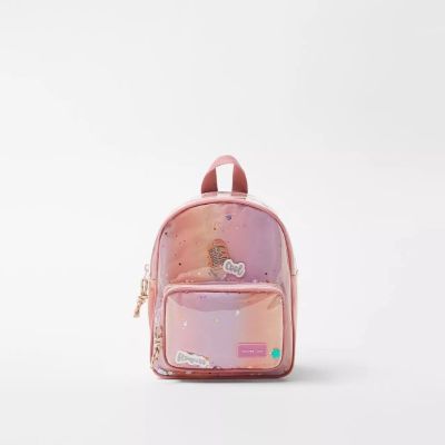 Kids Girls Pink Backpacks Cute Baby Toddler Kindergarten Primary Backpacks Brand Designer Transparent School Bags For Children