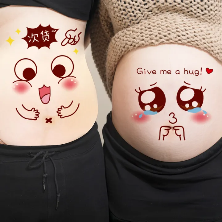 Pregnant photos belly stickers belly stickers pregnant navel stickers ...