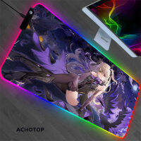 RGB Genshin Impact Gaming Play Mats Mousepad อะนิเมะการ์ตูน Xl ขนาด Gamer Mouse Pad XXL คีย์บอร์ดโต๊ะคอมพิวเตอร์ PC Mat Notbook Pad