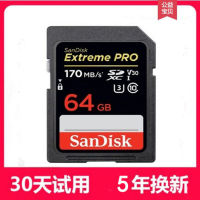 ✨【HOT ITEM 】✨ 64G Sd Card 4K Mirrorless Camera Digital Camera Card 64G 170Mb/S High Speed Sdxc Memory Card 64Gb Memory Card ZV