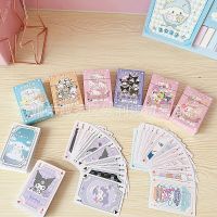 HelloKittys Kawaii My Melody Kuromi Cartoon Playing Cards Anime Sanrioed Girl Heart Cute Game Leisure Entertainment Card Poker