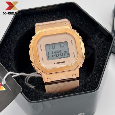 นาฬิกาข้อมือแบรนด์ X- GEAR กันน้ำ 100% ดีไซน์สุดเท่ห์ สวมใส่สบาย หลากหลายรูปแบบ สายเรซิ่น หน้าปัด 37 มม. พร้อมกล่องเหล็กยี่ห้อ