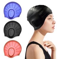 【CW】 cap caps with ear bag child pool silicone hat swimming equipment