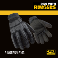 ถุงมือกันกระแทก ถุงมือขี่มอเตอร์ไซด์ ยี่ห้อ RINGERS GLOVE USA. รุ่น R163 ของแท้ พร้อมส่งจากไทย TOUCH SCREEN ได้