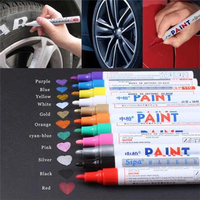 ปากกาลบหมึกสีใสสำหรับซ่อมรถยนต์ปากกาปากกาจิตรกรสัมผัสกันน้ำคงทนรอยขีดข่วนปากกาแล็กเกอร์หมึกสว่าง