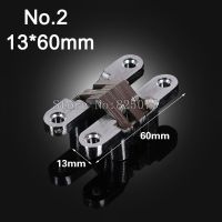 1PCS Hidden Hinges Size 13x60mm Bearing 10KG Invisible Concealed Cross Door Hinge Stainless Steel Hinge For Folding Door KF1059