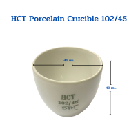 Porcelain Crucible 102/45 Brand HCT;Germany จำนวน 1 ใบ