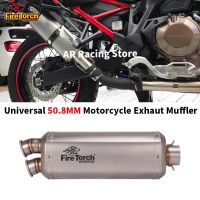 Universal 51MM Motorcycle Exhaust Pipe Escape Double Hole Silencer Muffler DB Killer For F750GS F850GS R1200GS 500X 400X CRF1100