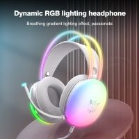 ONIKUMA 2023หูฟังใหม่พร้อมไฟ LED RGB เต็มรูปแบบหูฟังเกมหูฟังคอมพิวเตอร์สำหรับเกมส์พีซี KOL