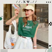 XWshop ? เสื้อแขนกุด คอกลม ลายตัวอักษรสวยงาม? ใส่แล้วมันจึ้งมากแม่ ✨ แมทได้กับกางเกงทุกแบบ ใส่ชิวๆแต่หรูหรามากกก ?