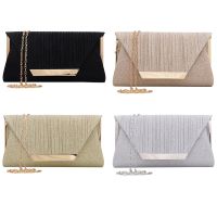 Fashion Envelope Clutch Bag Chain Bride Handbag Elegant Gorgeous Exquisite Simple Embellished Formal Banquet Crossbody Pack