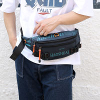 Letter Waist Packs Male New Multifunctional Men Chest Pack Travel Waist Belt Bag Tactical Nylon Shoulder Bags Anti-theft Pocket