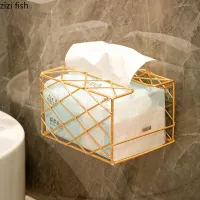 Metal Paper Towel Holder Toilet Paper Box Bathroom Shelves Household Rectangular Napkin Holders Bathroom Wall Mounted Tissue Box Toilet Roll Holders