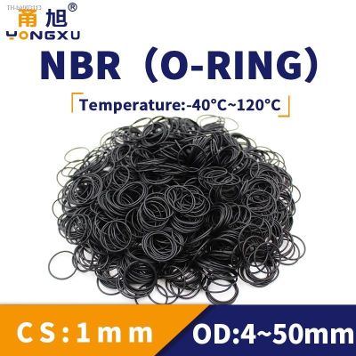 ▥△✗ NBR O Ring Seal Gasket Thickness CS1mm OD4-50mm Oil and Wear Resistant Automobile Petrol Nitrile Rubber O-Ring Waterproof Black