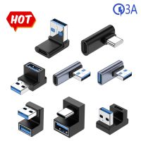 ☾﹍❁ 3A Type C Elbow USB 3.1 Charging Data Cable Adapter Converter for Android 90/180 Degree OTG Adapter Fast Charging 10Gbps