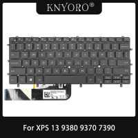 ใหม่สหรัฐแป้นพิมพ์สำหรับ XPS 13 9380 9370 7390โน๊ตบุ๊คภาษาอังกฤษ Keybaord ที่มีแสงไฟอุปกรณ์ทดแทน