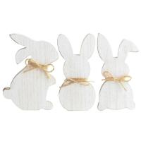 Wooden Rabbit Ornament Hanging Crafts Easter Bunny Pendant Home Office Art Craft Easter Party Embellishment for Living Room Study Tree Decorations frugal