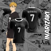 Haikyuu Anime Inarizaki Miya Atsumu Mens T-Shirt Short Sleeve Graphic Tee