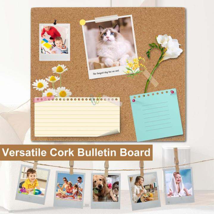 6Pcs Cork Board Rectangular Cork Bulletin Board With 50 Wall Nail Self ...