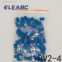 ◈☂✒ RV2-4 Blue Ring Insulated Wire Connector Electrical Crimp Terminal Cable Wire Connector for 1.5-2.5mm2 100PCS/Pack RV2.5-4 RV