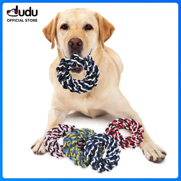 【DUDU Pet】Pet Dog Cotton Rope Toy Dog Bite Clean Teeth Molar Knot Toy