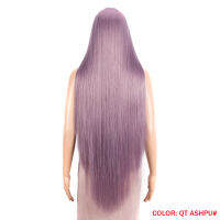 FASHION IDOL 38 inch Straight Long Synthetic Wigs For Black Women High Temperature Fiber Ombre Blonde Highlight Cosplay Wigs