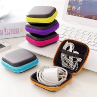 Portable Headphones Storage Bag USB Data Cable Hard Case Earphone Earbuds Key Coin SD Card Organizer Box Carrying Pouch 8x8cm