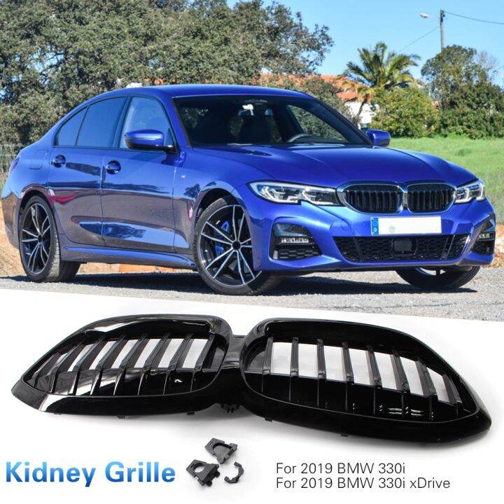 ABS Car Shadowline Glossy Black Front Kidney Grill Dual Slat Grille for ...