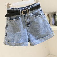 กางเกงเอวสูงสำหรับผู้หญิงกางเกง Celana Pendek Denim เข้ารูปขาบานสำหรับฤดูร้อน2023สไตล์เกาหลีแบบใหม่