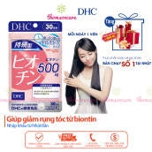 Viên uống Biotin Hoa Hồng từ DHC Nhật Bản - Kích thích mọc tóc cho nam, giảm rụng tóc cho phụ nữ sau sinh - gói 30 viên