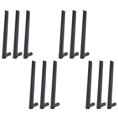 12 PCS New Metal WiFi Antenna of RP-SMA Interface with 5DBi 2.4G/5G Dual-Band Wireless Wifi Antenna for ASUS RT-AC68U