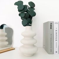 Nordic Polygon Circle Ceramic Vase Ins Lovely Soft Decoration Dried Flower Hydroponic Ornaments Home Stay