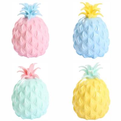 Pineapple Squeeze Ball Flexible Rubber Children Fruit Fidget Toys Soft Cute Fruit Ball Desktop Decoration Relaxing Toys right