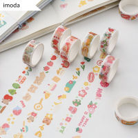 Imoda 1ม้วนสมุดไดอารี่น่ารักตกแต่ง Washi เทปอุปกรณ์เครื่องเขียน